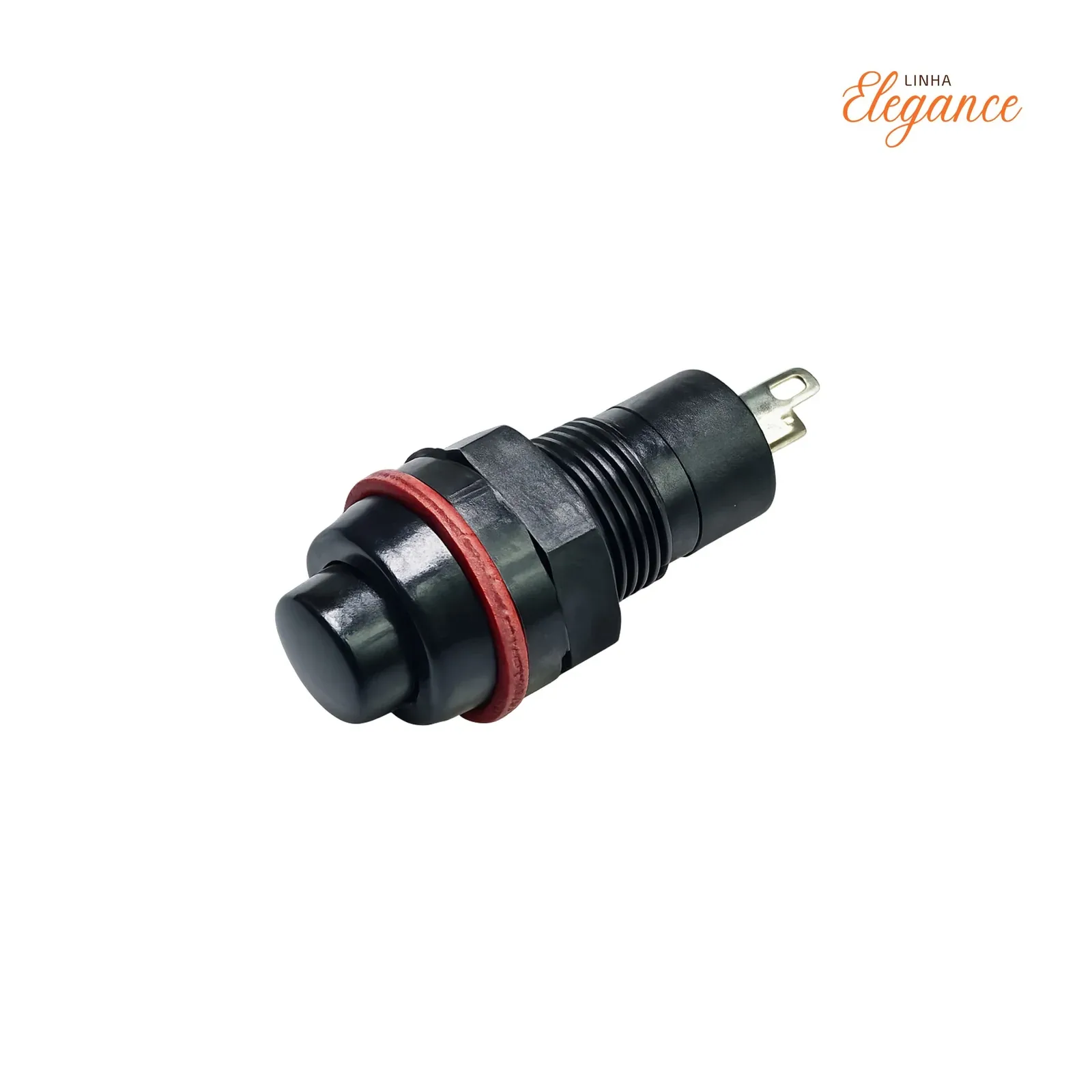 Interruptor push button preto — foto 1